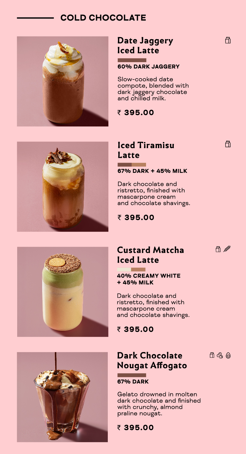 manam chocolate menu